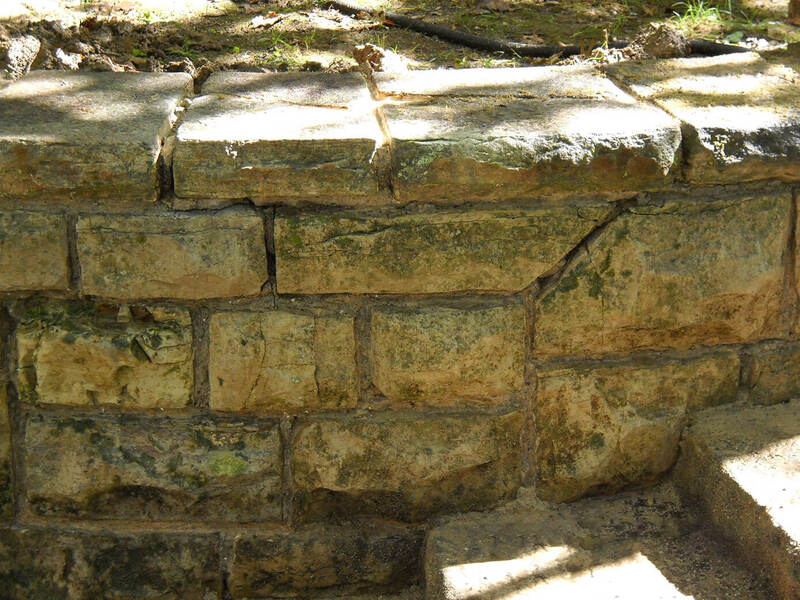 Stone wall at Babler State Park before restoration